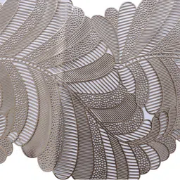 Kuber Industries Gold-Toned Leaf Design Non-Slip Table Runner image 5