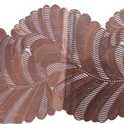 Kuber Industries Copper Coloured Leaf Shaped PVC Table Runners image 2