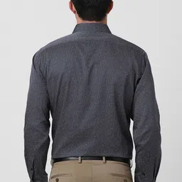 Van Heusen Men Spread Collar Micro Ditsy Printed Cotton Slim Fit Formal Shirt image 2