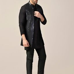 KISAH Regular Gotta Patti Kurta with Trouser & Nehru Jacket image 4