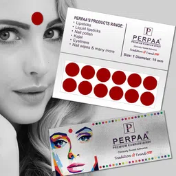 PERPAA Power Stay Non Transfer Lipstick-22 & Set of 3 Premium Bindis - Size 7.5,01,09 image 2