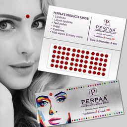 PERPAA Power Stay Non Transfer Lipstick-22 & Set of 3 Premium Bindis - Size 7.5,01,05 image 5