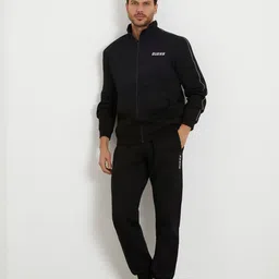 GUESS Men Solid Mock Collar Sweatshirt image 4