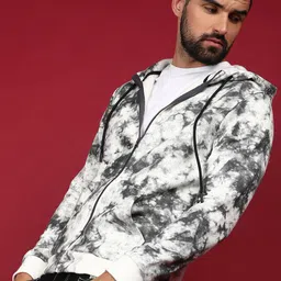 Campus Sutra Men Printed Hooded Sweatshirt-picture-1