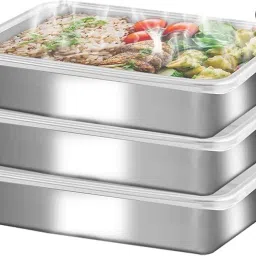 stainless steelFood Storage Containers 3 Containers Lunch Box-image-116