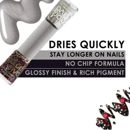 Adbeni Color Diva Dual 2-In-1 Nail Enamel 11ml each - Silver 13 & Mix Cocktail 26 image 5