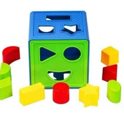 dorytoys Shape Sorting Cube With 18 Shape And Different Color-CUBE BLUE-117 image 2