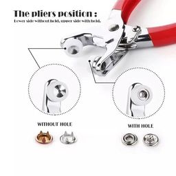 rdtrendz Grommet Eyelet Pliers Tool Kit | Metal Punch Set for Fabric, Leather, Canvas & DIY Projects | Handheld Hole Punch Tool with Grommet Applicator image 3