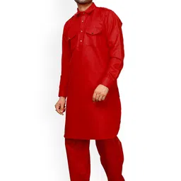 Pro-Ethic STYLE DEVELOPER Shirt Collar Pathani Kurta With Pyjamas image 5