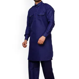 Pro-Ethic STYLE DEVELOPER Shirt Collar Pathani Kurta With Pyjamas image 5