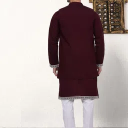 Jompers Ethnic Motifs Yoke Design Regular Kurta with Pyjamas image 5