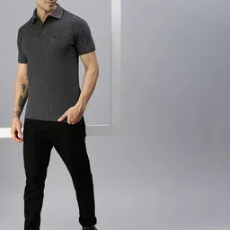 ONN Men Black Polo Collar T-shirt-image-23