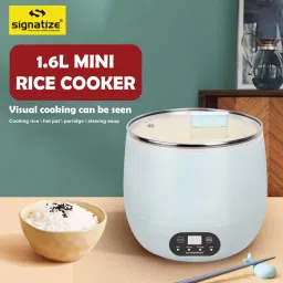 Rice Cookers,Portable Mini Rice Cooker with Non Stick Liner and Transparent Lid Electric Rice Cooker with Steaming Feature-15