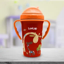 Tiny Giffy Baby Sipper/ Sippy Cup 300ml, Anti-Spill Soft Silicone Spout, 18m+,-image-89