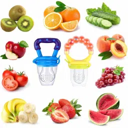Baby Fruit nibbler with rattle and Feeding bottle with spoon for kids Feeder-17