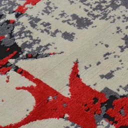 PRESTO Red Abstract Rectangular Carpets image 5