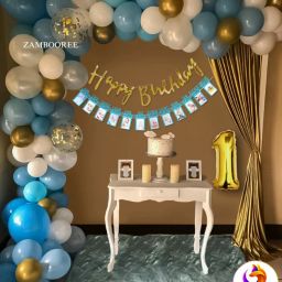 Bunting Birthday, Photo Banner, No.1, 30 Balloon, 5 chrome, 2 confetti & Arch-image-63
