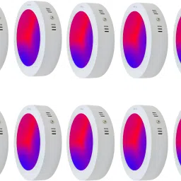9W 3-in-1 Multicoloure Surface panel Led Light Red Blue Pink pack of 10 Recessed Ceiling Lamp-10