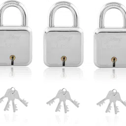 Square Padlock with 6 Levers and 4 Keys (Pack of 3) Padlock-picture-7