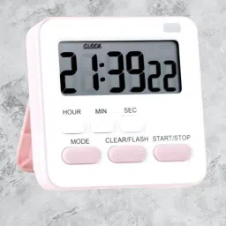 Digital White Clock-12