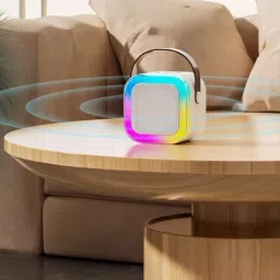 TechPride Mini Karaoke Bluetooth Speaker with Mic | LED Lights | Portable | USB/TF 5 W Bluetooth Home Audio Speaker image 5