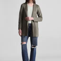 ONLY Notched Lapel Hip- Length Front-Open Overcoat image 3