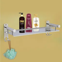 Multi use Rack Bathroom Shelf/Kitchen Shelf/Bathroom Accessories Silver Towel Holder-image-24