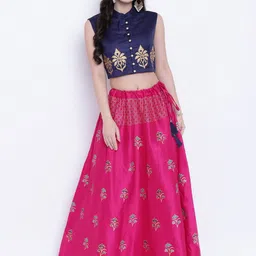 studio rasa Ethnic Motifs Block Print Flared Maxi Skirt image 5