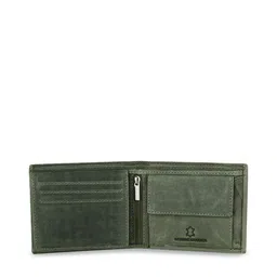 WildHorn Men Green Textured Two Fold Wallet image 4