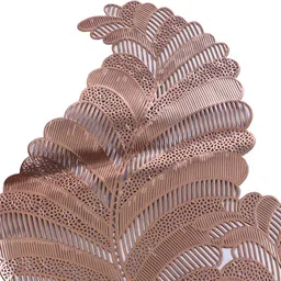 Kuber Industries Copper Coloured Leaf Shaped PVC Table Runners image 4