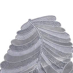 Kuber Industries Silver-Colored Leaf Design Non-Slip Table Runner Runners image 2