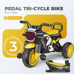 Sports Ride on Bike Pedal for Kids with Musical Horn and Lights 2-5 Years MJ-72025 Tricycle-image-6