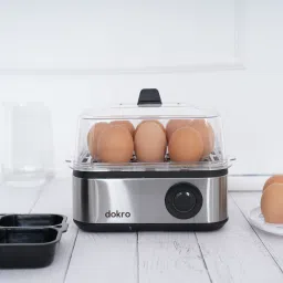 Stainless Steel Egg Boiler and Poacher(2-in1), Boils 8 Eggs, Poach 4 Eggs Egg Cooker-14