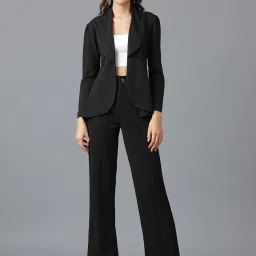 Women 2 Pc Coat Set (Blazer&Pant) Solid Suit-image-72