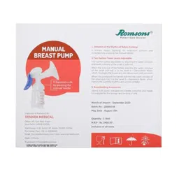Romsons Breast Pump Soft & Gentle BPA Free 2 Level Suction Adjustment & Anti-Slip Handle image 2