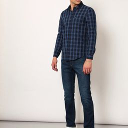 Lee Slim Fit Tartan Checked Organic Cotton Casual Shirt-image-56