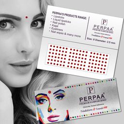 PERPAA Power Stay Non Transfer Lipstick-22 & Set of 3 Premium Bindis - Size 04,05,08 image 5