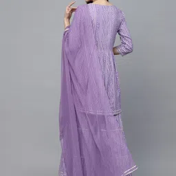 Stylum Bandhani Embroidered Empire Kurta with Sharara & Dupatta image 2