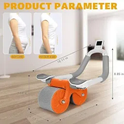 searegal New Ab roller Wheel, Automatic Rebound 2 In 1 For Abs Workout Ab Exerciser image 2