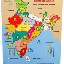 New Arrival Wooden Map Of India Educational Puzzle For Children-9