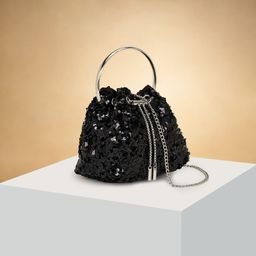 forever glam by pantaloons Casual Black Clutch-picture-4