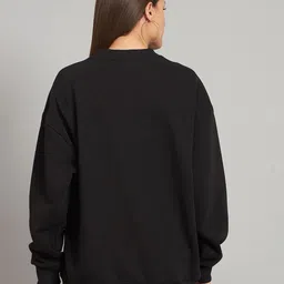 GRIFFEL Typography Printed Round Neck Pullover Sweatshirt image 3