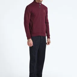 Flying Machine Mock Collar Front Open Sweatshirt image 3