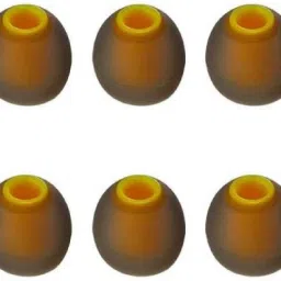 BUMTECH Soft Silicone Multi Color Rubber Replacement Medium Size Eds for Headphones set of 3 Pcs Yellow & Black Silicone replacement In The Ear Headphone Cushion (Pack of 6, Yellow & Black) In The Ear Headphone Cushion-picture-8