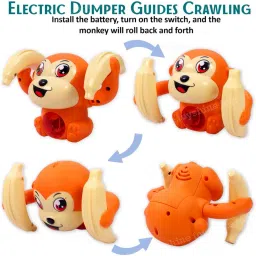 dwiza enterprise Tumbling Rolling Monkey With Voice Sensor, Light, Music & Rotating Arms image 5