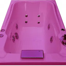 Voyage 5.5 Ft Tub with Jacuzzi, Back Massage & Filler System - Magenta Free-standing Bathtub-image-44