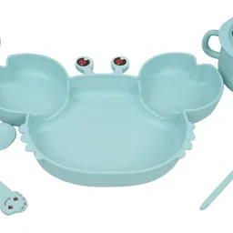Cute Crab Tableware Set 8-Pcs|With Soup and Water Cup|Toxin-free, FoodGrade - Plastic-15