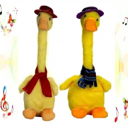GE ENT 13″ talking & dancing duck: mimics speech, plays music, lights up image 2