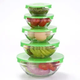 Glass Mixing Bowl Glass Salad Bowl,Food Storage Containers with Multiple Sizes for Meal Cook Disposable-picture-19