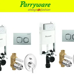 Half Frame Concealed Cistern, with divater body upper part set of 2 pic 034 Dual Flush Tank-27